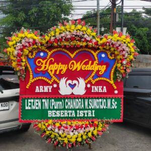 bunga papan wedding menteng dalam